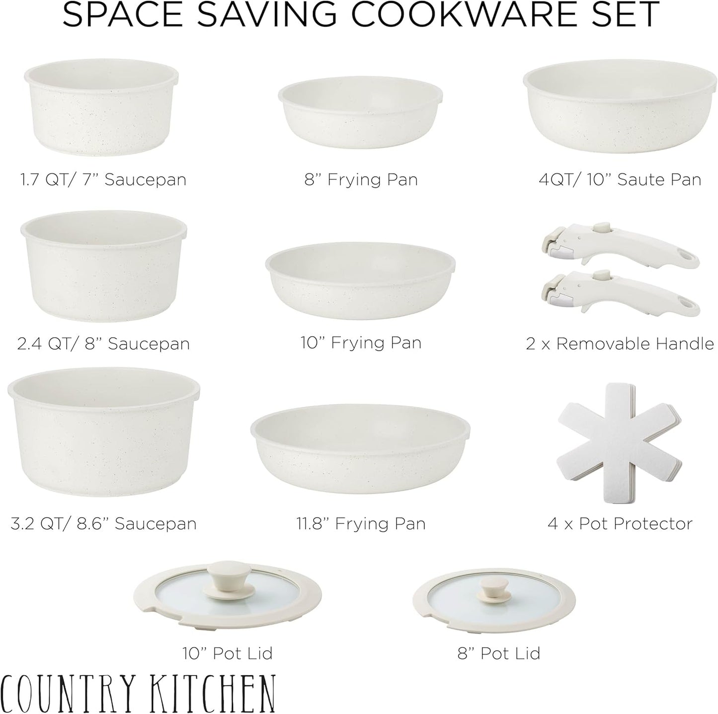 CulinaSet™ – Set de Cuisine Deluxe 15 Pièces avec Poignées Amovibles