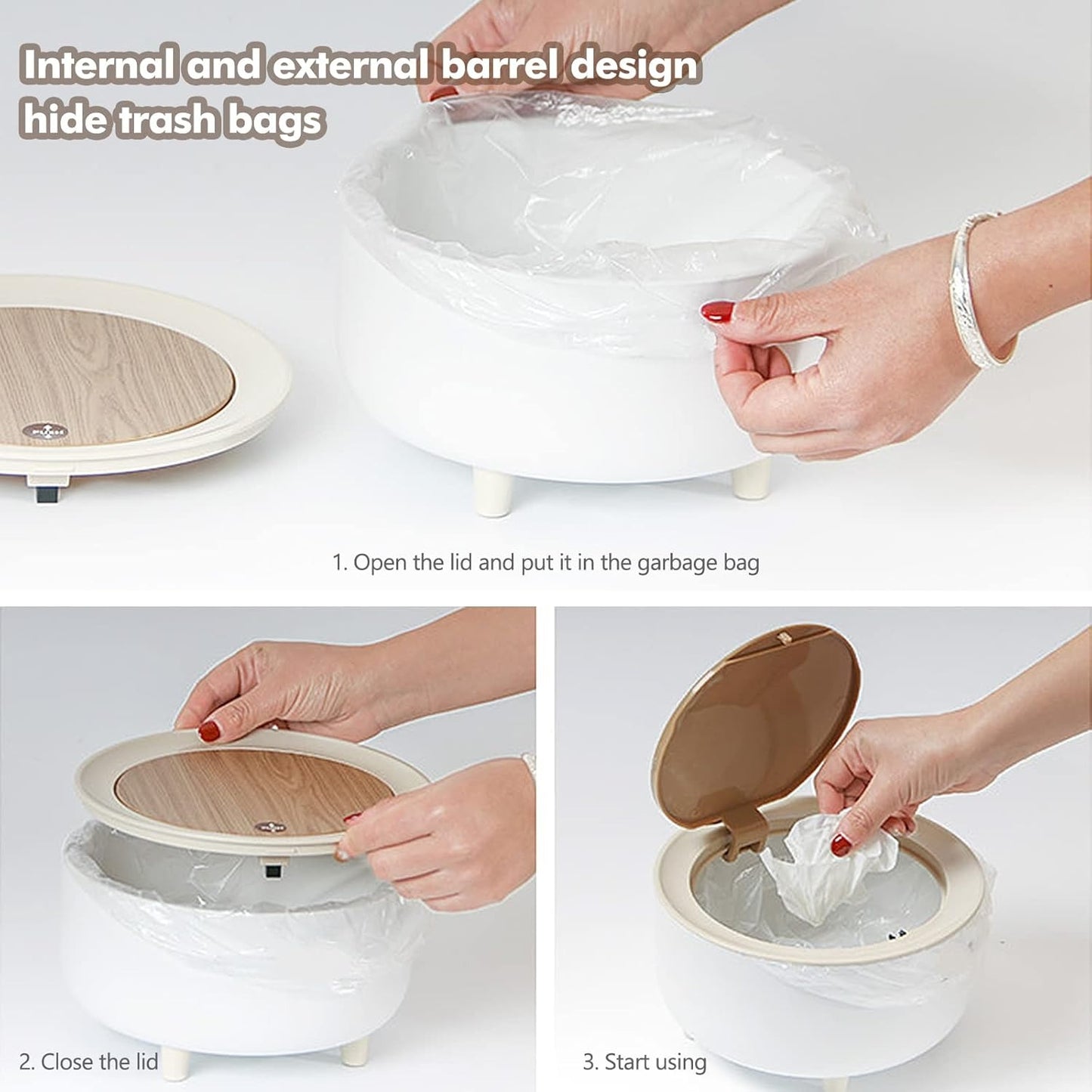 PressBin™ – Poubelle de Presse Japonaise avec Couvercle