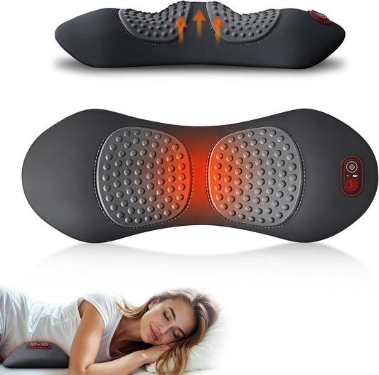 RelaxLumbar™ – Coussin électrique 3-en-1 : Massage, Chaleur & Traction