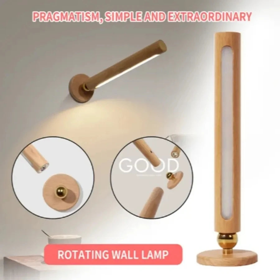 LumiWoods™ – Lampe LED Murale & Nomade au Design Moderne en Bois