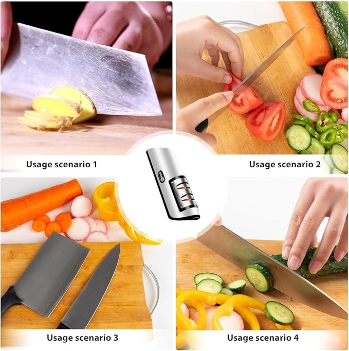 SharpEase™ – L’aiguiseur électrique rechargeable qui redonne vie à vos couteaux